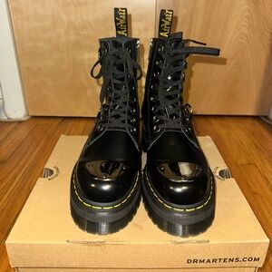 Dr. Martens Jadon Black Leather Platform Boots